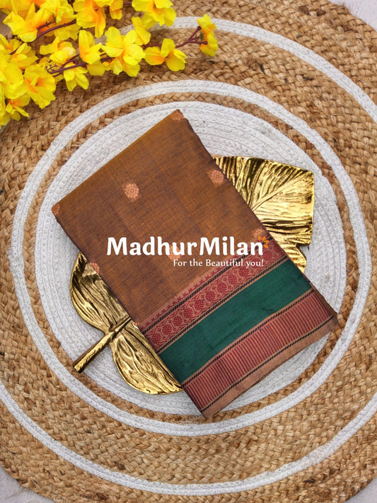 CHETTINAD COTTON SAREE DUSTY GOLD