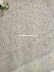 SEMI TUSSER EMBROIDERY BORDER SAREE BROWN