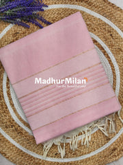 STRIPE LINES COTTON SAREE DUSTY PINK