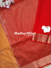 KOVAI SILK COTTON SARE CORAL RED