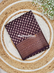 CHANDERI PRINTED SAREE WINE