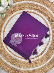 BIT BUTTA BORDER BANARASI SAREE PURPLE