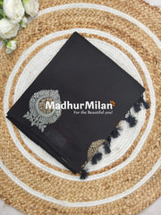 BIT BUTTA BORDER BANARASI SAREE BLACK