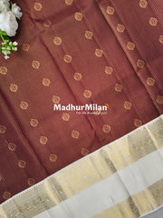 KANCHI CHECKS BUTTA BENTEX BORDER SAREE MAROON CREAM