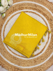 BIT BUTTA BORDER BANARASI SAREE YELLOW