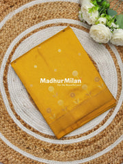 SUNFLOWER MALAI SILK SAREE GOLDEN YELLOW