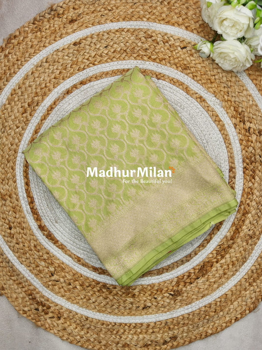 CHARVI BANARASI CREPE SILK SAREE SAGE