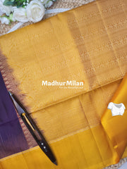 STRIPES BUTTA SOFT SILK SAREE PURPLE GOLD