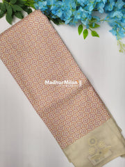 SEMI TUSSER EMBROIDERY BORDER SAREE PINK