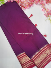 SEMI CREPE SILK SAREE PURPLE PINK
