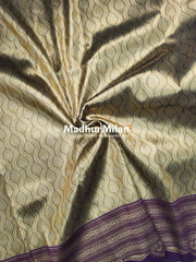 SHANTALA TISSUE SILK SAREE DUSTY BROWN PURPLE