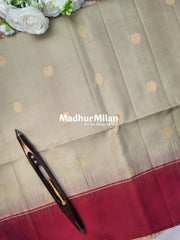 BUTTA BODER SOFT SILK SAREE BEIGE PINK