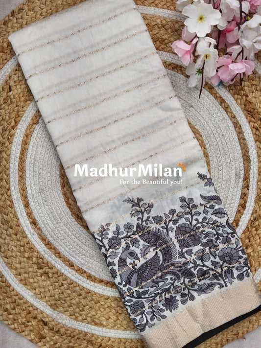 BLACK BEAUTY PRINTED SAREE