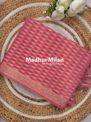 SWISS COTTON SAREE PINK