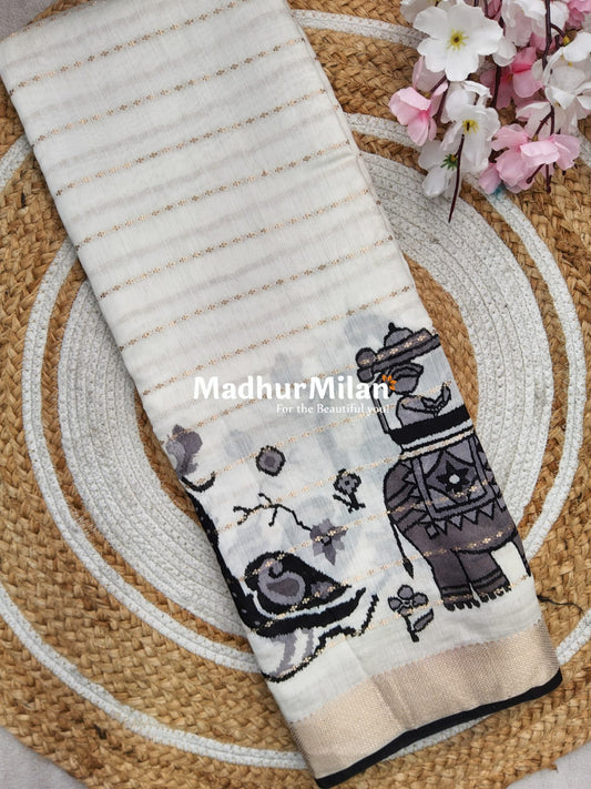 BLACK BEAUTY PRINTED SAREE