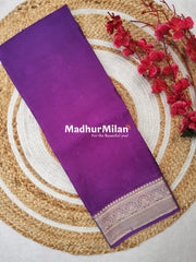 MARVI BANARASI SELF EMBOSS CREPE SILK SAREE LIGHT PURPLE