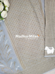 CRUSHED KORA COTTON SAREE GREY