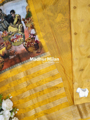 CHITRA PRINTS CREPE SAREE CREAM YELLOW