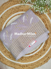 CRUSHED KORA COTTON SAREE LAVENDER