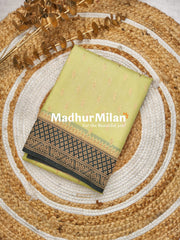 BANARASI COTTON LOOMS LIGHT LIME GREEN