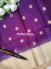 STRIPES BORDER BUTTA SOFT SILK SAREE WINE CREAM