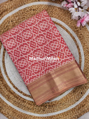 RUBY COTTON SILK SAREE DUSTY PEACH