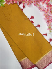 SEMI CREPE SILK SAREE GOLD PINK