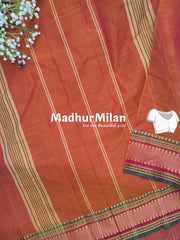 CHETTINAD COTTON SAREE ORANGE GREEN