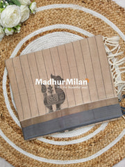 SUTI WEAVING COTTON SAREE BEIGE