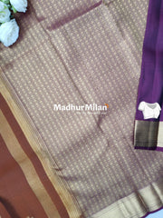 KANCHI BUTTA BORDER SAREE RUST WINE