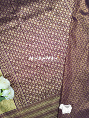 SHANTALA TISSUE SILK SAREE DUSTY BROWN PURPLE