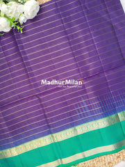 BENTEX BORDER LINES BODY SOFT SILK SAREE PURPLE RAMA