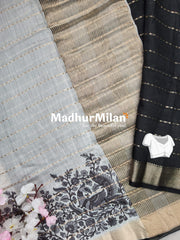 BLACK BEAUTY PRINTED SAREE