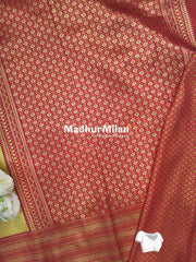 SHANTALA TISSUE SILK SAREE DUSTY GOLDEN YELLOW PINK