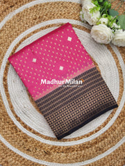 INAAYA BANARASI BLOOMS SAREE PINK NAVY BLUE