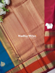 KANCHI BUTTA BENTEX BORDER SAREE RAMA MAROON