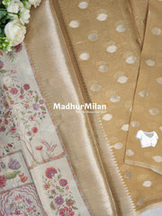 DIGITAL MONGA SILK SAREE PEACH