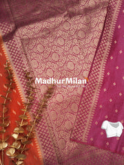 BANARASI COTTON LOOMS DUSTY ORANGE PINK