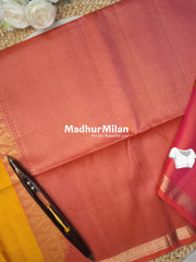 WEAVING TISSUE BUTTA PIPPING BORDER YELLOW PEACH