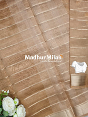 TISSUE ORGANZA SAREE DUSTY GOLD