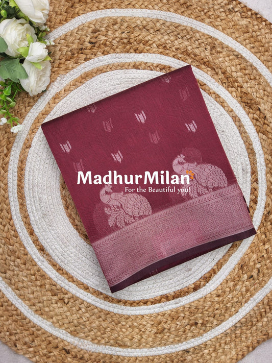 KOVAI SILK COTTON SAREE ONION PINK