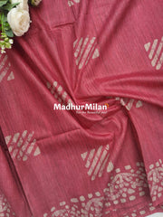 BHAGALPURI BATIC PRINT SAREE PINK