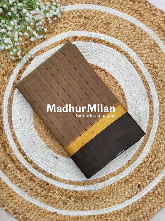 KOVAI SILK COTTON SAREE DUSTY BROWN