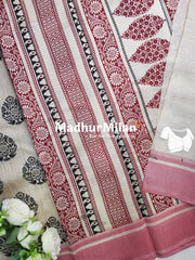 CHARCOAL BEAUTY SAREE RED BLACK