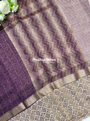 MODAL SILK SAREE PRINTED PURPLE
