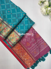 PATOLA SOFT SILK SAREE RAMA