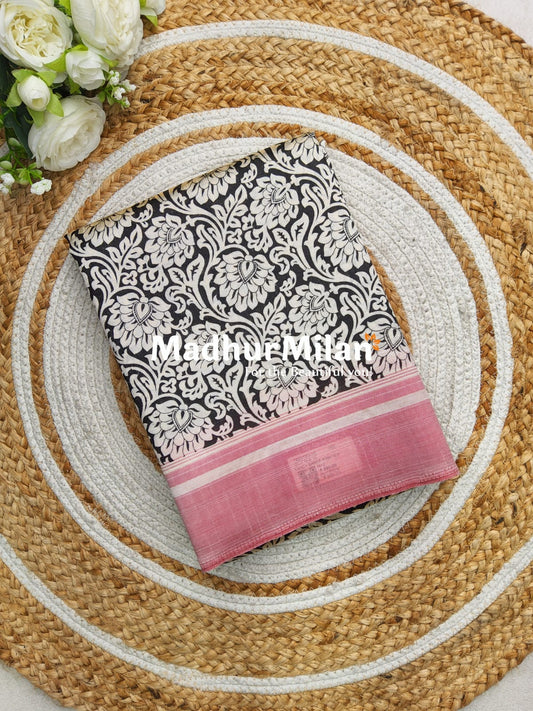 CHARCOAL BEAUTY SAREE RED BLACK