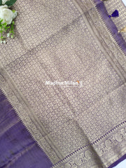 BANARASI TISSUE ORGANZA SAREE PURPLE