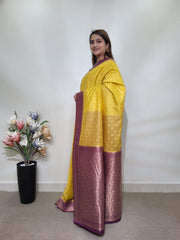 BANARASI COTTON LOOMS DUSTY YELLOW ONION