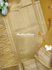 RUBY COTTON SILK SAREE DUSTY YELLOW